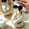 Knot Ceramic Makeup Brush Holder Modern Abstract S-Shape Cosmetic Organizer Decorative Vanity Cup for Brushes Lipsticks & Beauty Tools