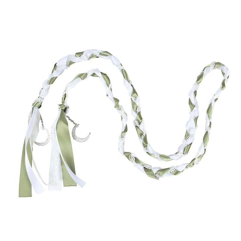 

Elegant Handfasting Cord Lasso Lazos Rope for Traditional Wedding Ceremony Important Rituals Formal Occasion Decoration зелёный