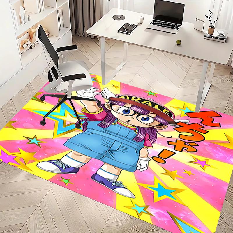 1pc Arale Print Area Rug - Soft, Washable Non-Slip Indoor Mat, Living Room, Home Office Decorative Rug,Office Decorative