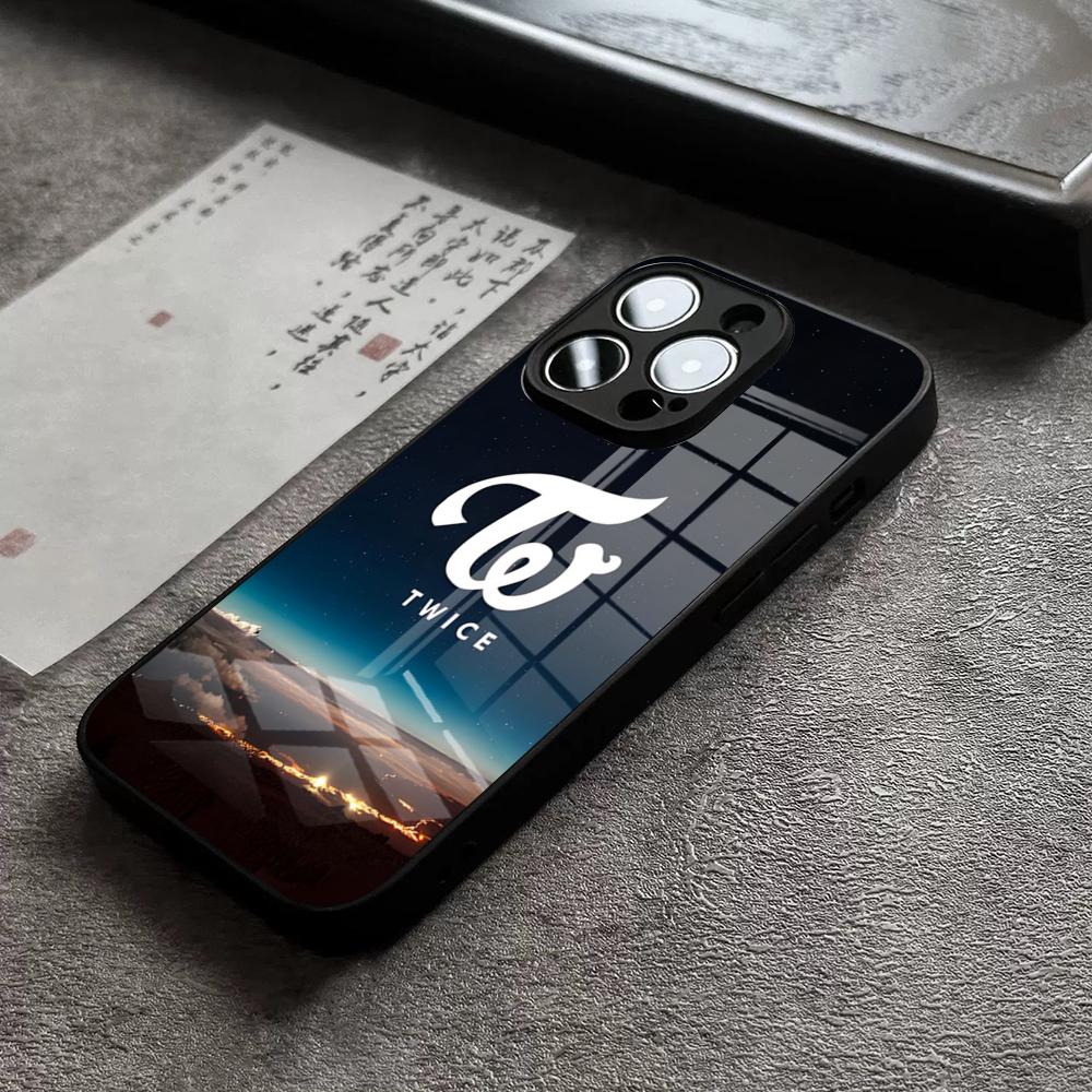 Kpop TWICE Phone Case for iPhone 18 16 Pro Max 15 Plus 14 Pro 12 11 13 Mini X XR XS Max 8 7 Plus SE Glass Cover