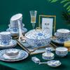 LISM Jingdezhen Blue & White Porcelain Dinnerware Set