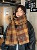 Women Winter Knitted Scarf Headscarf Ladies Men Casual Preppy Plaid Warm Scarve Mujer Male Foulard Wrap Shawl New Unisex Vintage