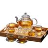 600/800/1000ml Heatable Glass Tea Set Filterable Heat-resistant Thickened Glass Teapot High Borosilicate Glass Flower Tea Pot