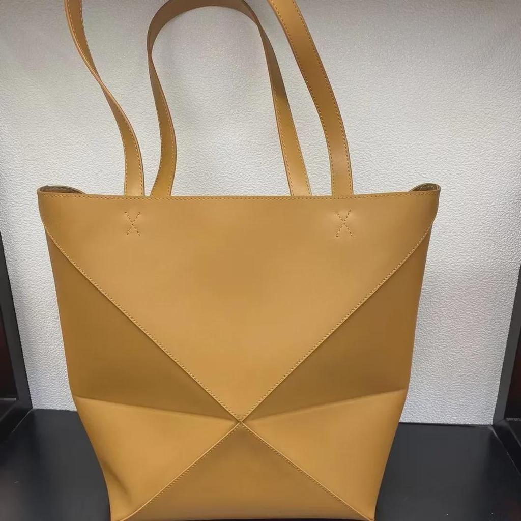 Luojia 2024 Geometrické prošívání Velkokapacitní hovězí kožená nákupní taška