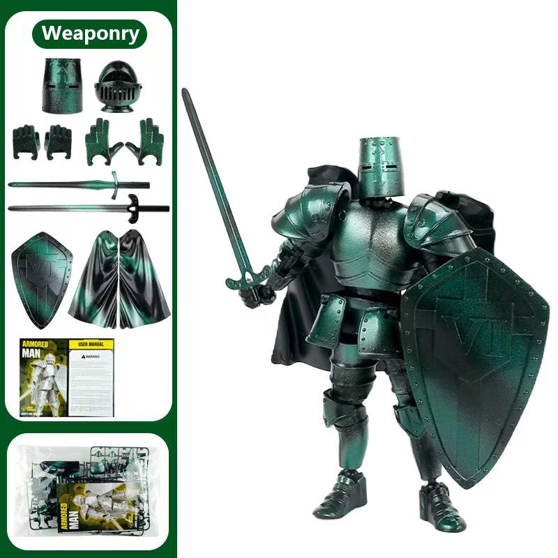 Medieval Knight 3D Multi-Jointed Movable Shapeshift Robot Mannequin Dummy Action Model Doll Toys Kid Decora for Girls Boys Gifts