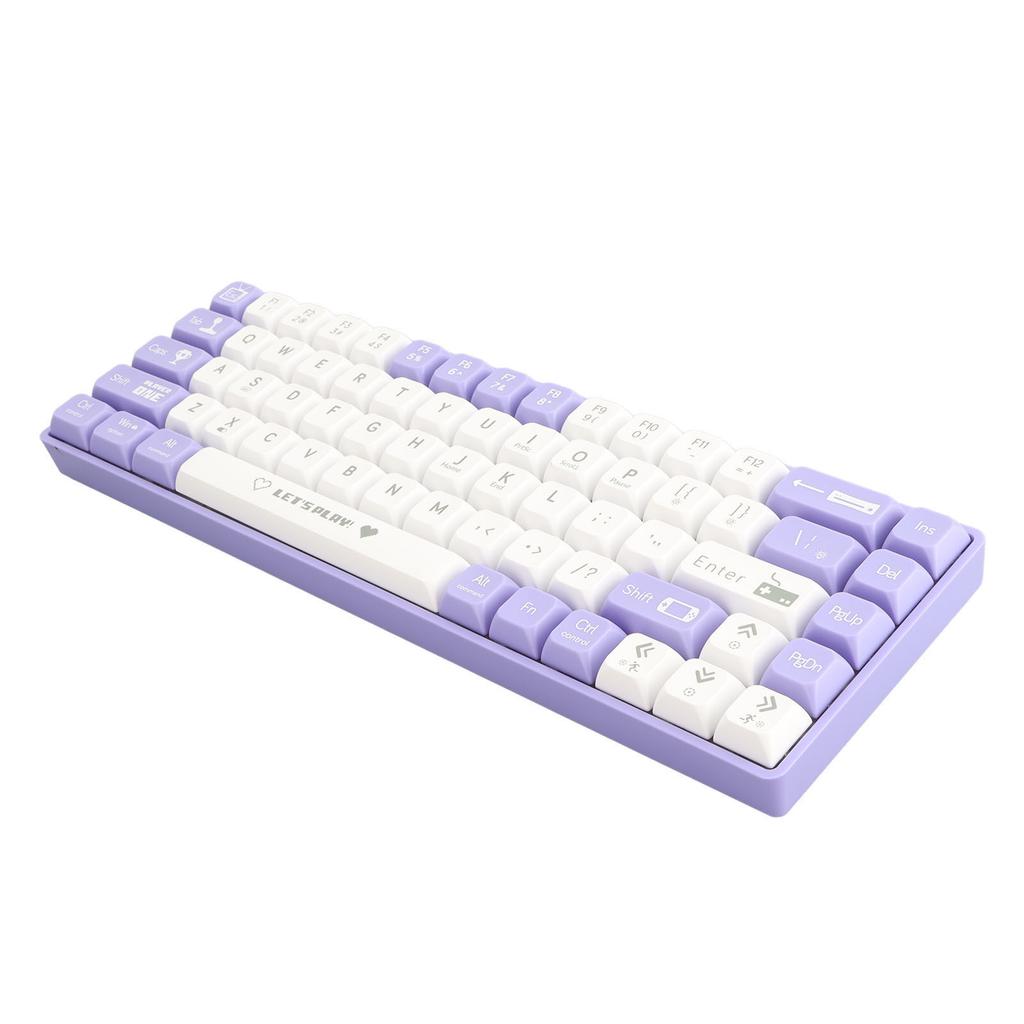 68 Keys Wired Mechanical Gaming Keyboard Hot Swappable Dynamic Backlighting Red Switch Mechanical Keyboard for Gaming