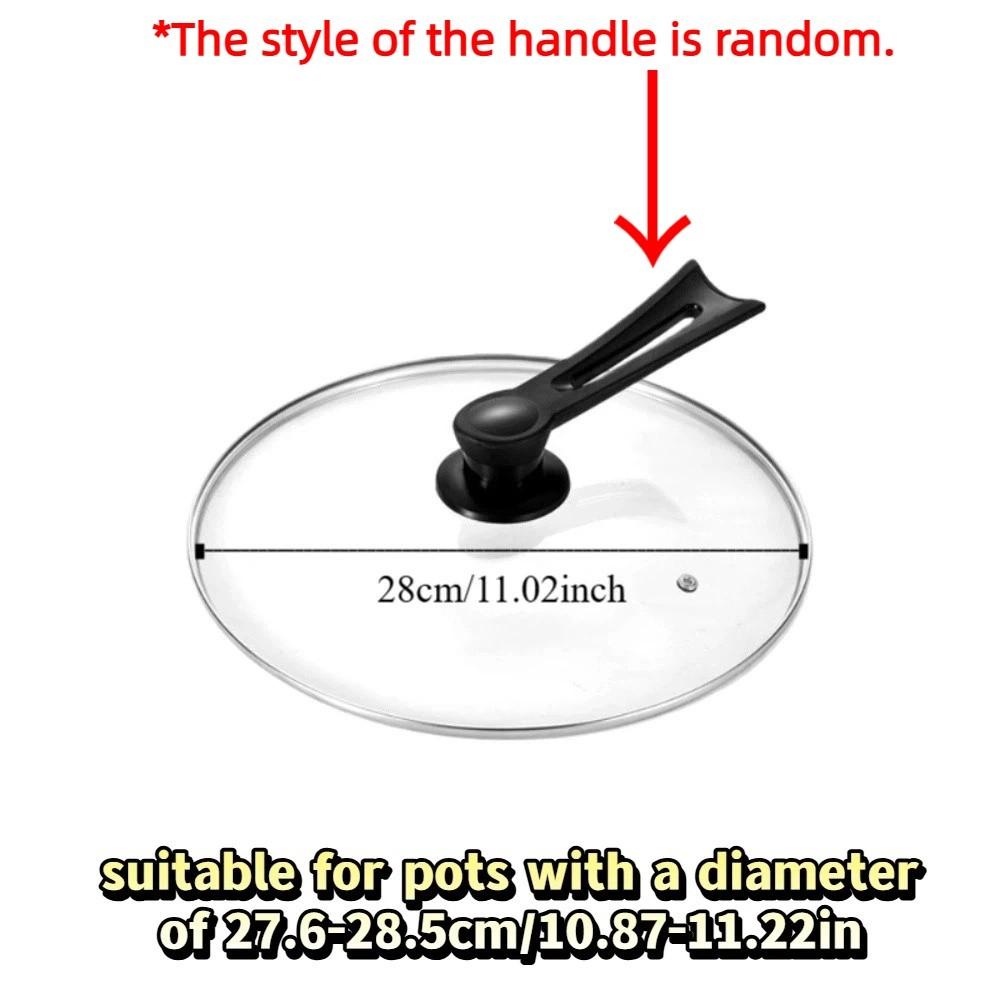 Universal Vertical Pan Lid 14-38cm/6-15in Visible Wok Cover Tempered Glass Pot Lid Dish