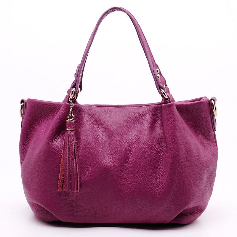 

2025 Корейская Мода Натуральная Кожа Женская Сумка Кроссбоди На Плечо Сумка Ведро фиолетовый