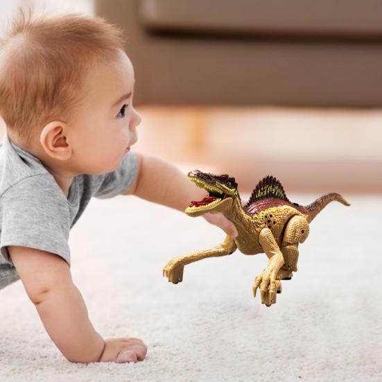 RC Dinosaur Toy Vivid Look Realistic Spinosaurus Model Simulated Walking Creative Early Education Smart Toy Infrared Remote Control Kids Electric