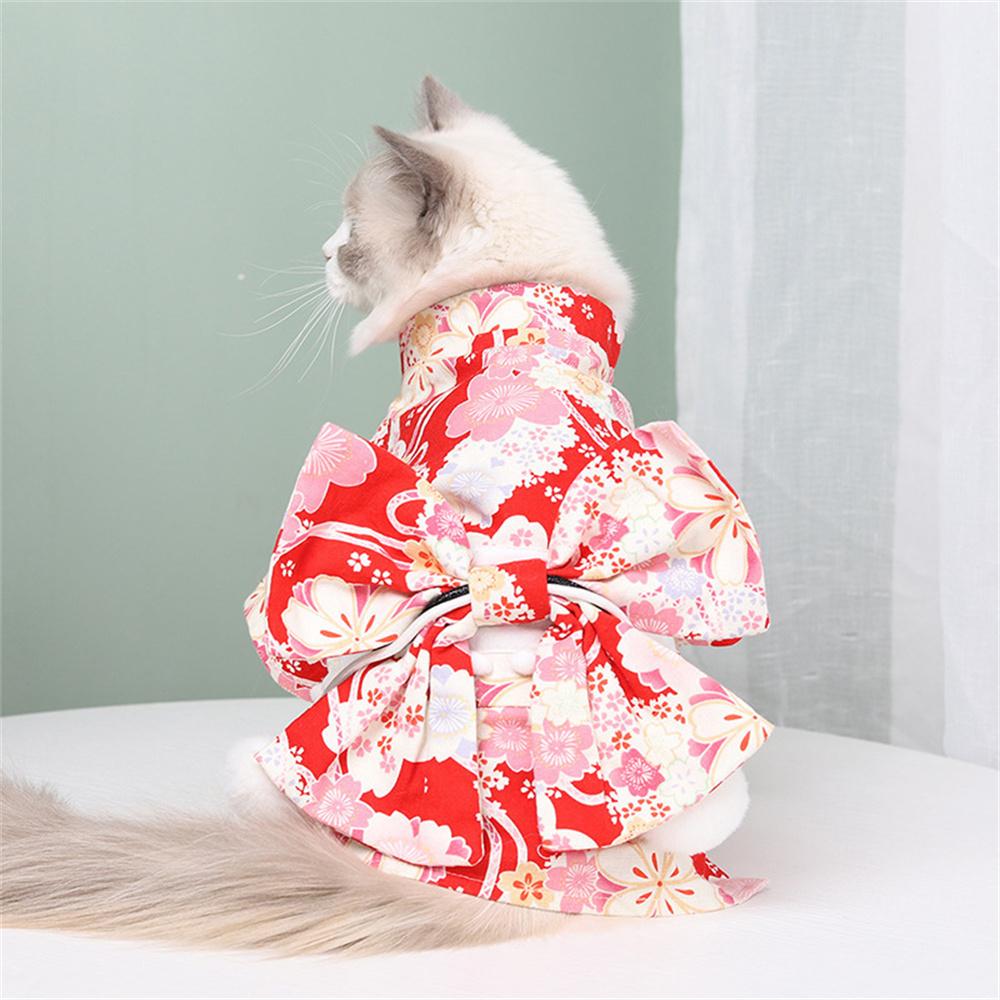 

Japanese Retro Sphynx Cat Clothing for Cats Gotas Cherry Blossom Print Pet Kimono Persian Chinchilla Costume mascotas Clothes S-advise 1.5-3.5kg