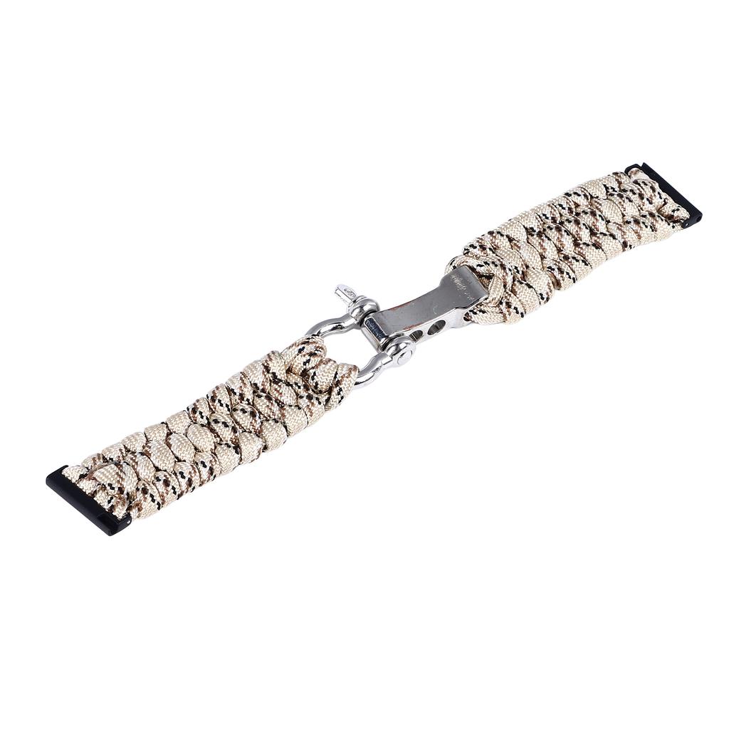 Replacement Watch Strap Watch Woven Band Nylon Paracord Woven Handmade Watch Strap for Suunto 7 9 D5i 24mm Desert