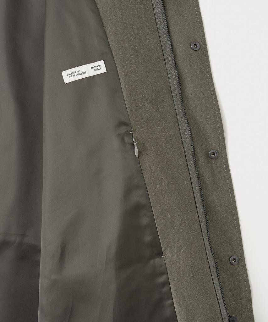 ANOTHER OFFICE Silk Nep Mods Coat (Khaki)