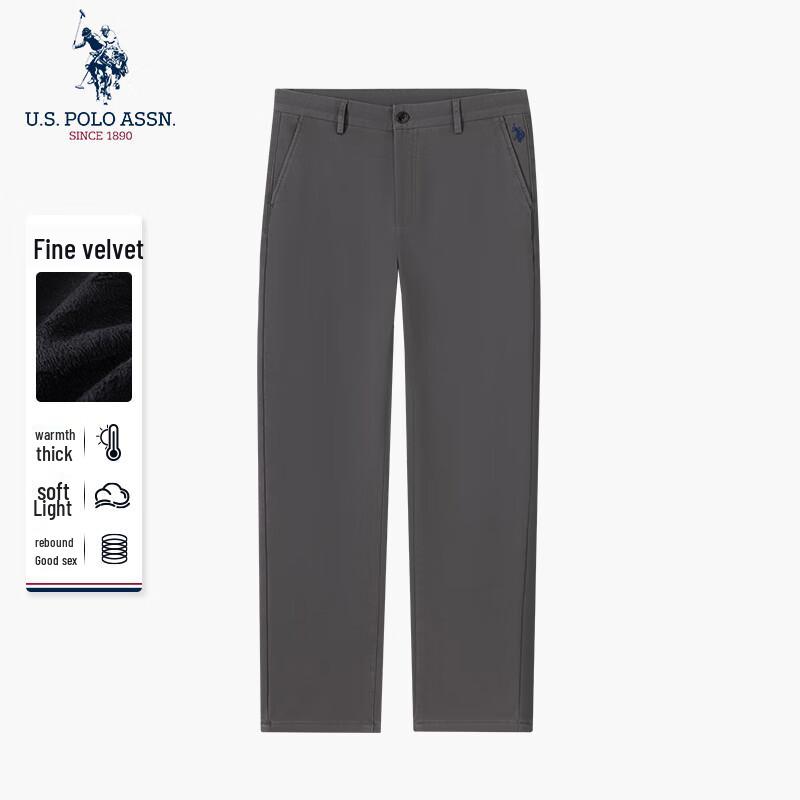 U.S. POLO ASSN. Men s Fleece Lined Business Casual Straight-Leg Pants 34