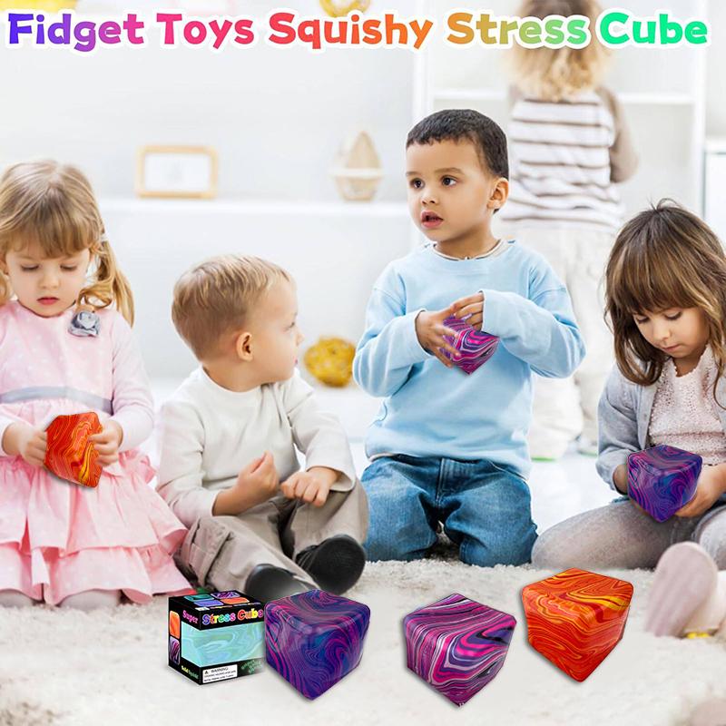 Ice Cube Maltose Decompression Toy Ice Cube Fidget Toys Squeeze Toy Anti-Stress Sensory Toy Pinch For Kids Adults Gift