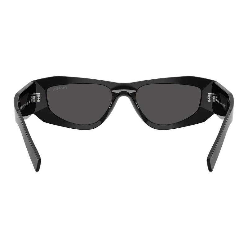 Prada Temple branding Acetate Irregular Sunglasses Men's Black Black 52mm basic packaging-glasses case + packaging box