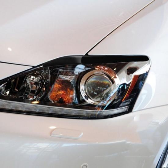 For Lexus IS250/300 06-12 Glossy Piano Black Headlight Eyelid Eyebrow Trim Decal