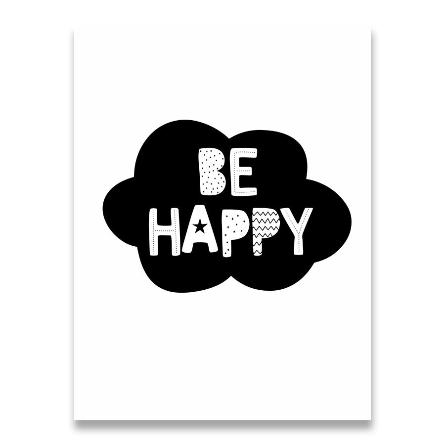 Nursery Wall Art Canvas Painting Black and White Adventure Be Wild and Free Quotes Posters and Prints Nordic Baby Room Picture