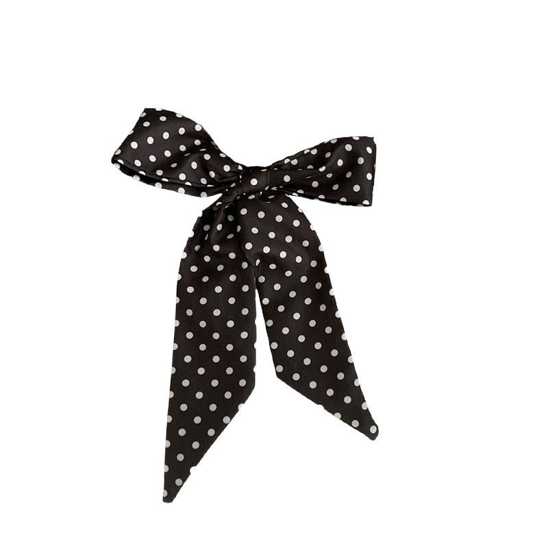 Korean Style Leopard Print Polka Dot Women's Silk Tie Scarf and Headscarf Ribbon