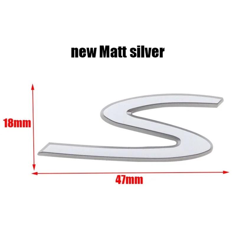 1pcs 3D S Car Emblem Badge Sticker Styling Accessories