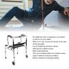 Stand Assist Folding Walker Stainless Steel Walking Aid Height Adjustable Front Wheeled Walker for The Elderly