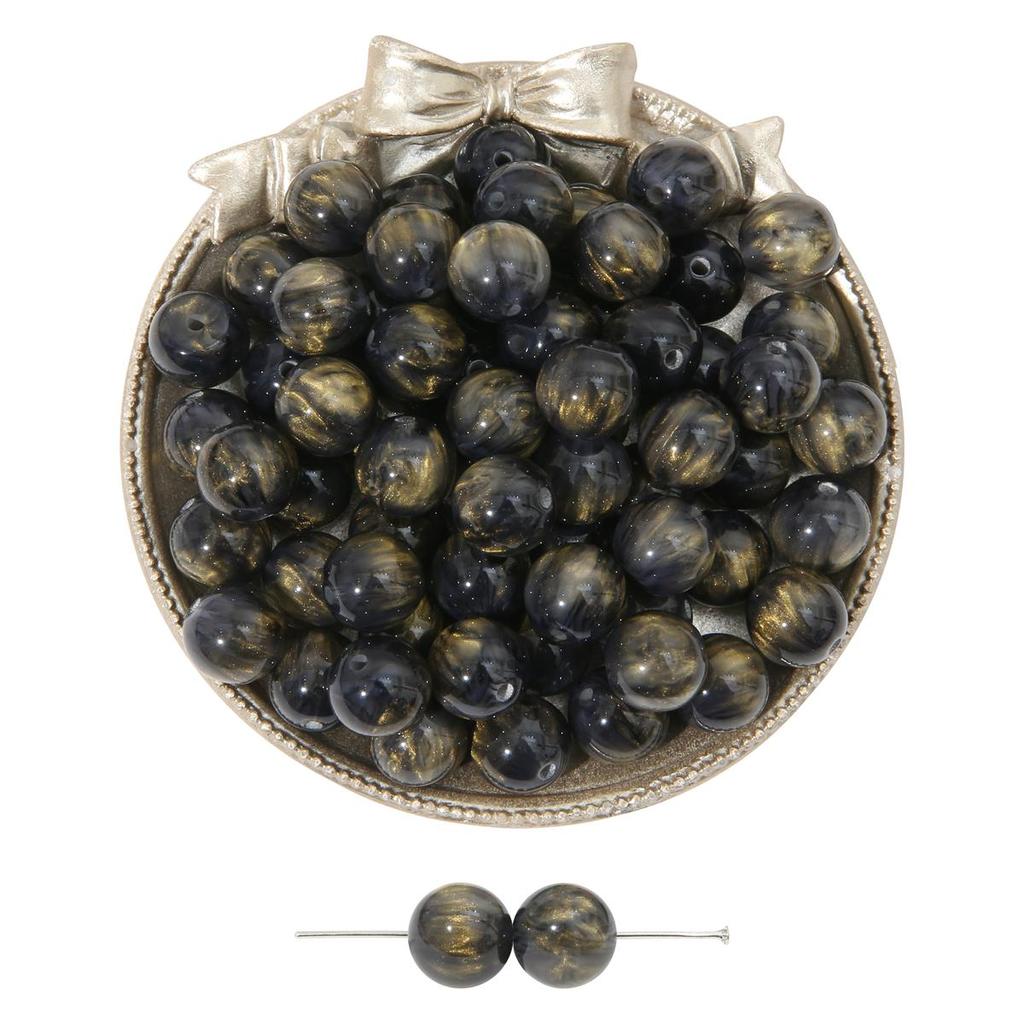 10-50Pcs Handmade Resin Beads Gold Foild Cat's Eye Beads for Necklace Bracelet Earring Jewelry Making Beads