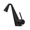Copper Pull out Sink Faucet Milk White Single Lever Hot Cold Tap Anti-Splash for Bathroom Cabinet Basin Household
