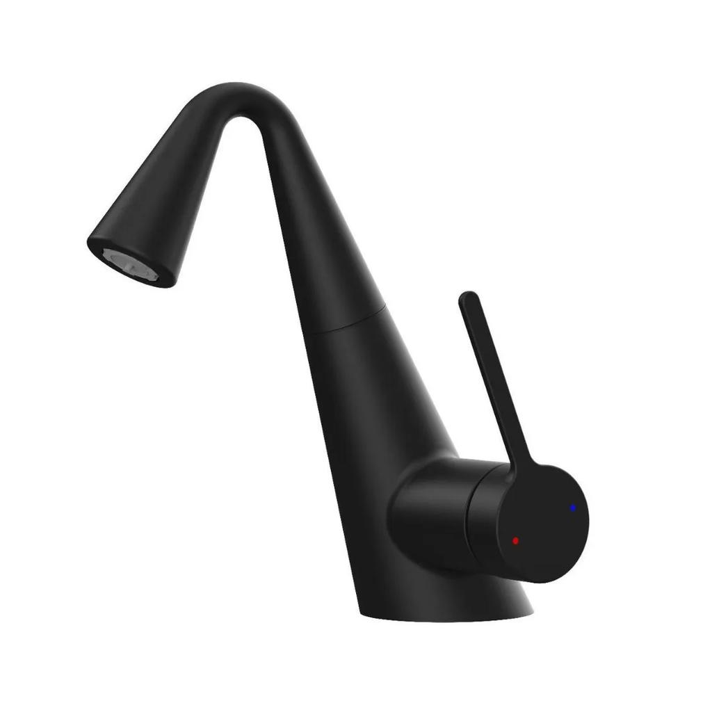 Copper Pull out Sink Faucet Milk White Single Lever Hot Cold Tap Anti-Splash for Bathroom Cabinet Basin Household