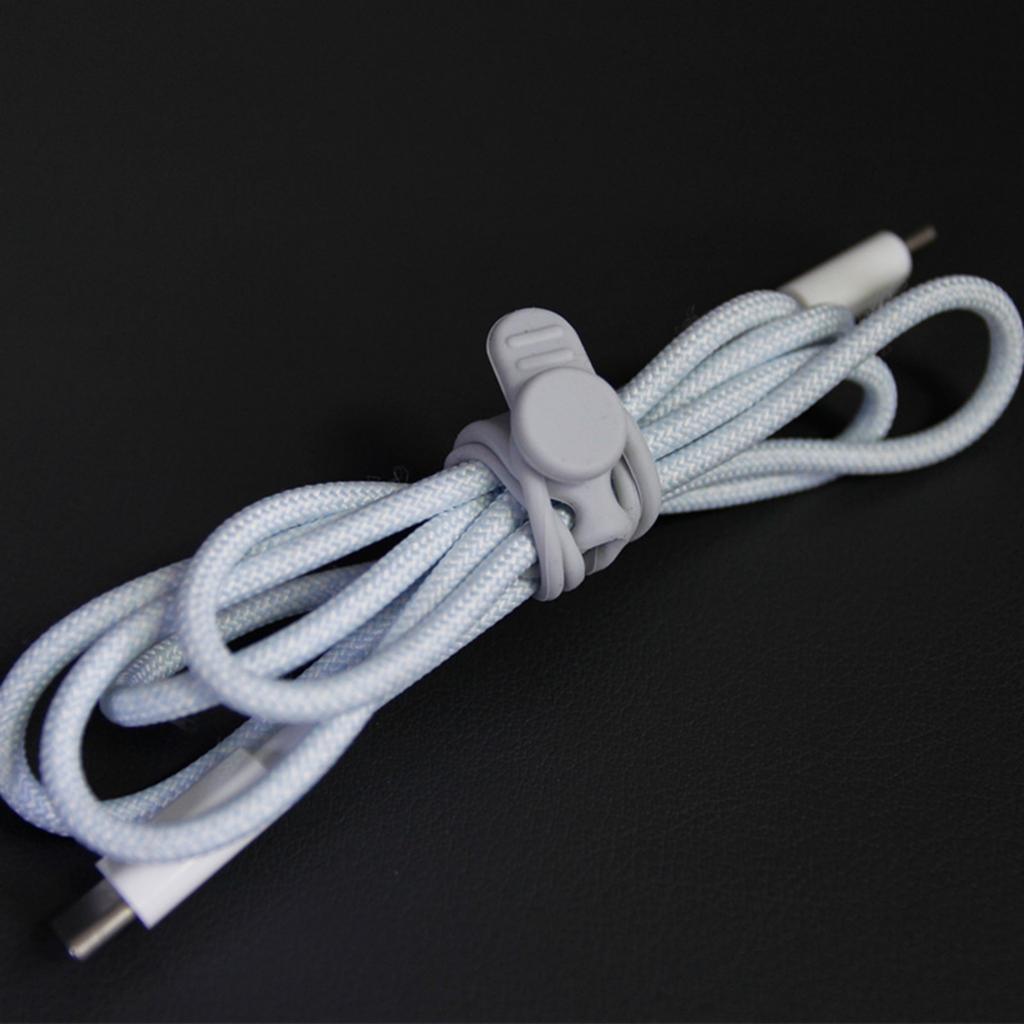 Silicone Cable Tie,Reusable Cable Straps,Cord Tie,Cable Cord Wire Organizers for Kitchen Office School Travel