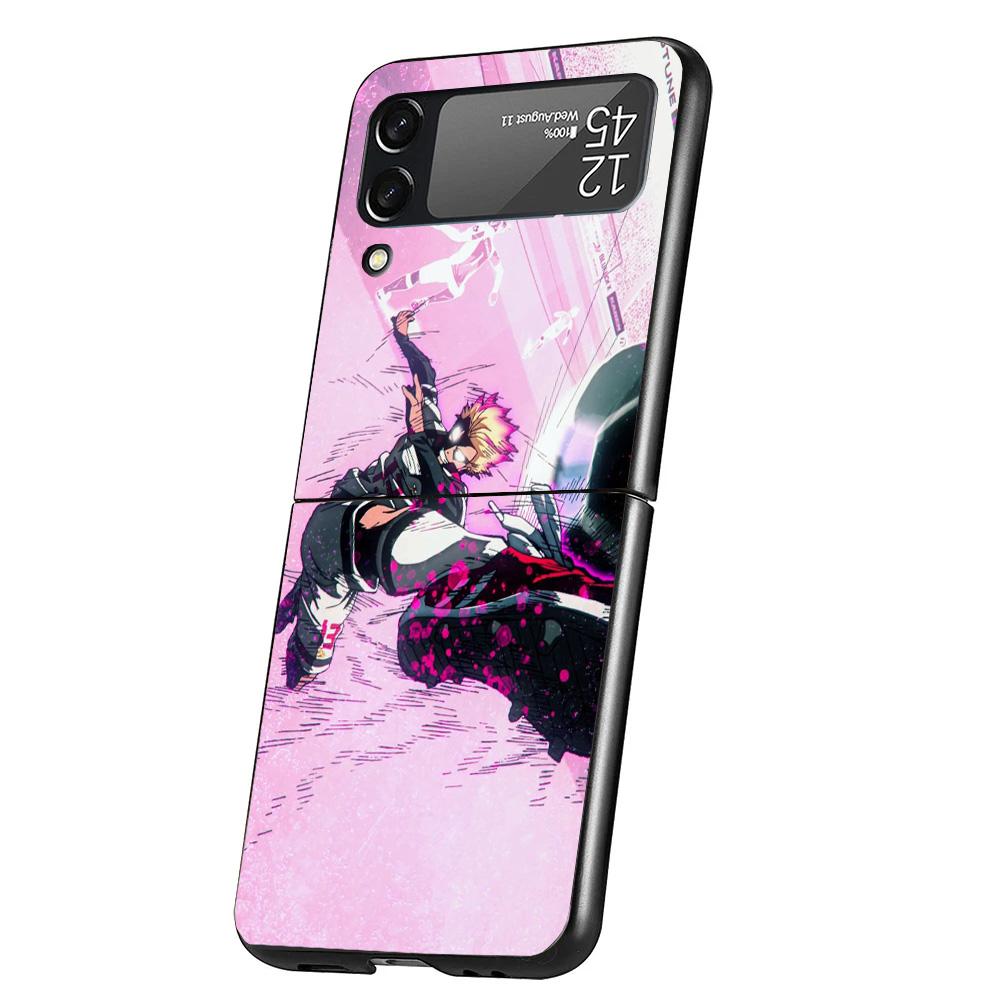 

Blue Lock Football Anime Cover Phone Case For Samsung Galaxy Z Flip 7 6 5 4 3 5G Flip7 Flip6 Flip5 Flip4 Flip3 Black Fundas Shel Samsung Z Flip 5