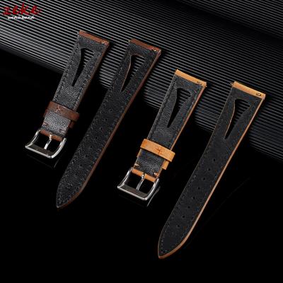 Breathable Genuine Leather Watch Band for Omega Business Crazy Horse Calfskin Strap Sport Bracelet Watchband 20mm 21mm 22mm 24mm