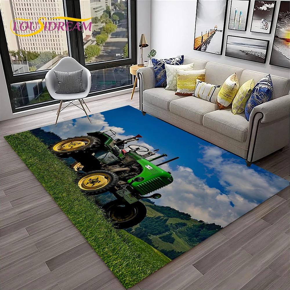 3D Truck Car Retro Tractor Non-Slip Carpet Rug for Living Room Bedroom Sofa Child Area Rug Home Decor Floor Mat