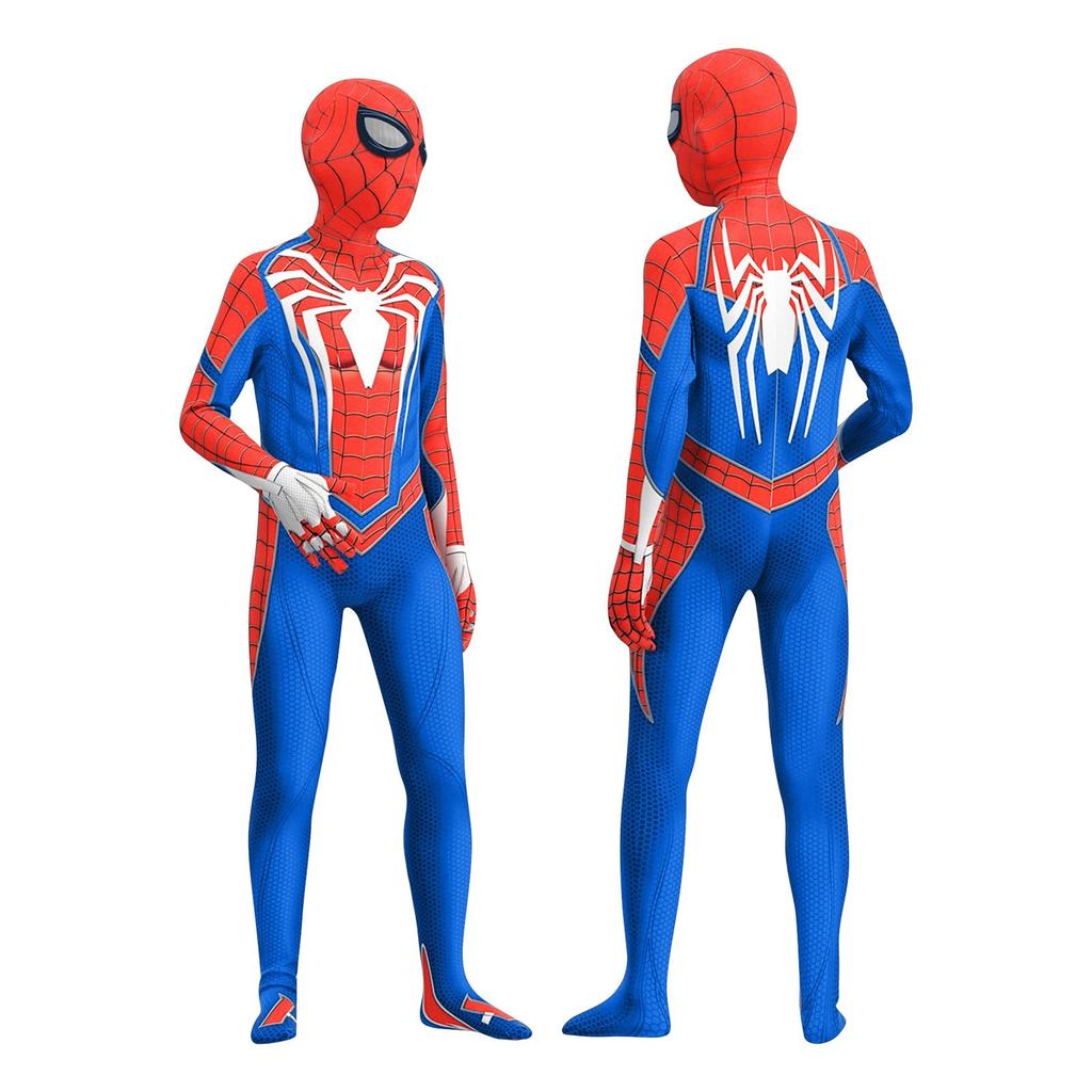 Kids Superhero Costume Full Body Suit with Mask - High Quality Spandex Halloween Cosplay Outfit for Boys