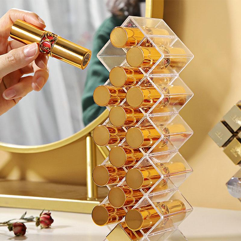 Lipstick Storage Box Desktop Transparent Lip Gloss Storage Box Display Rack Minimalist Lipstick Rack 16-grid 16 чистый