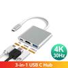 3-in-1 USB C Hub Type-C to HDMI Adapter USB-C 3.1 Splitter 4K30Hz PD100W SD TF Docking Station for MacBook iPad Pro Air USB 3.0