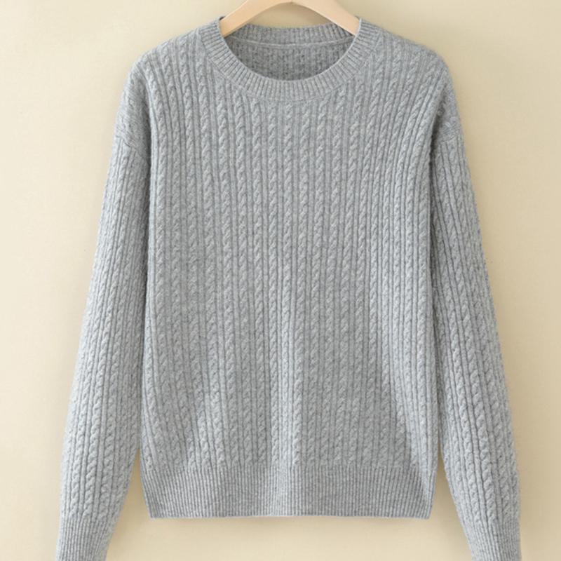 

Жіночий кашеміровий светр Qinghe кашемір 100% кашемір жіночий осінньо-зимовий кашеміровий пуловер м який і теплий M сірий колір