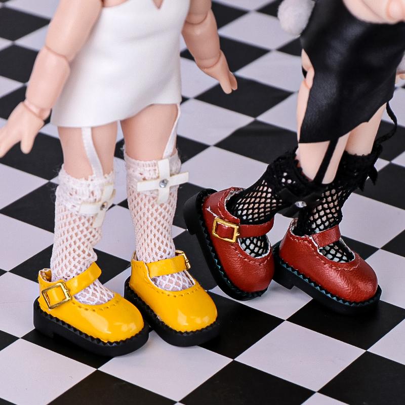2Pcs 1:12 OB11 Uniform Shoes Doll Classic Shoes Suit For Ob11 1/12 Bjd Detachable Doll Gsc DOD, YMY Doll Accessories