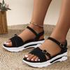 Fashion Women Flats Sandals 2024 New Summer Fashion Casual Shallow Shoes for Women High Heels Platform Open Toe Sexy Designer Sandals