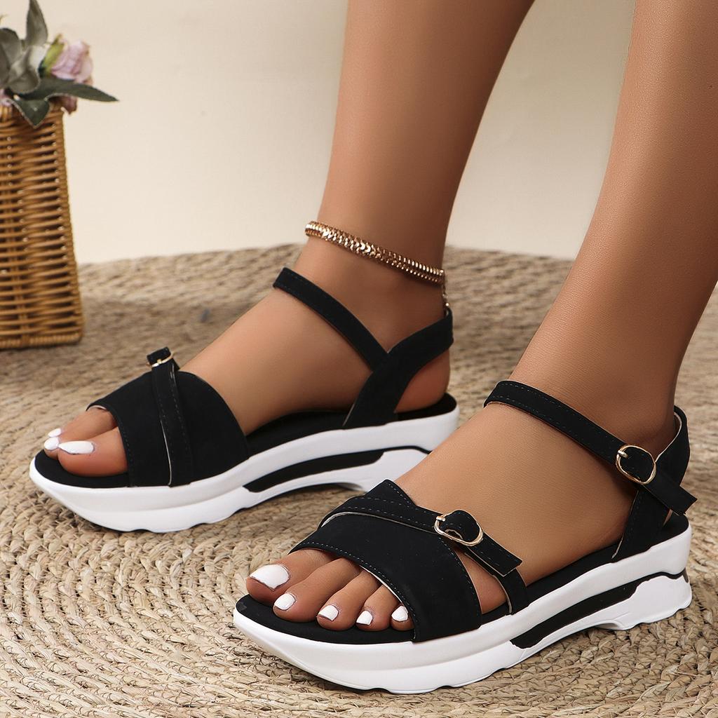 Fashion Women Flats Sandals 2024 New Summer Fashion Casual Shallow Shoes for Women High Heels Platform Open Toe Sexy Designer Sandals