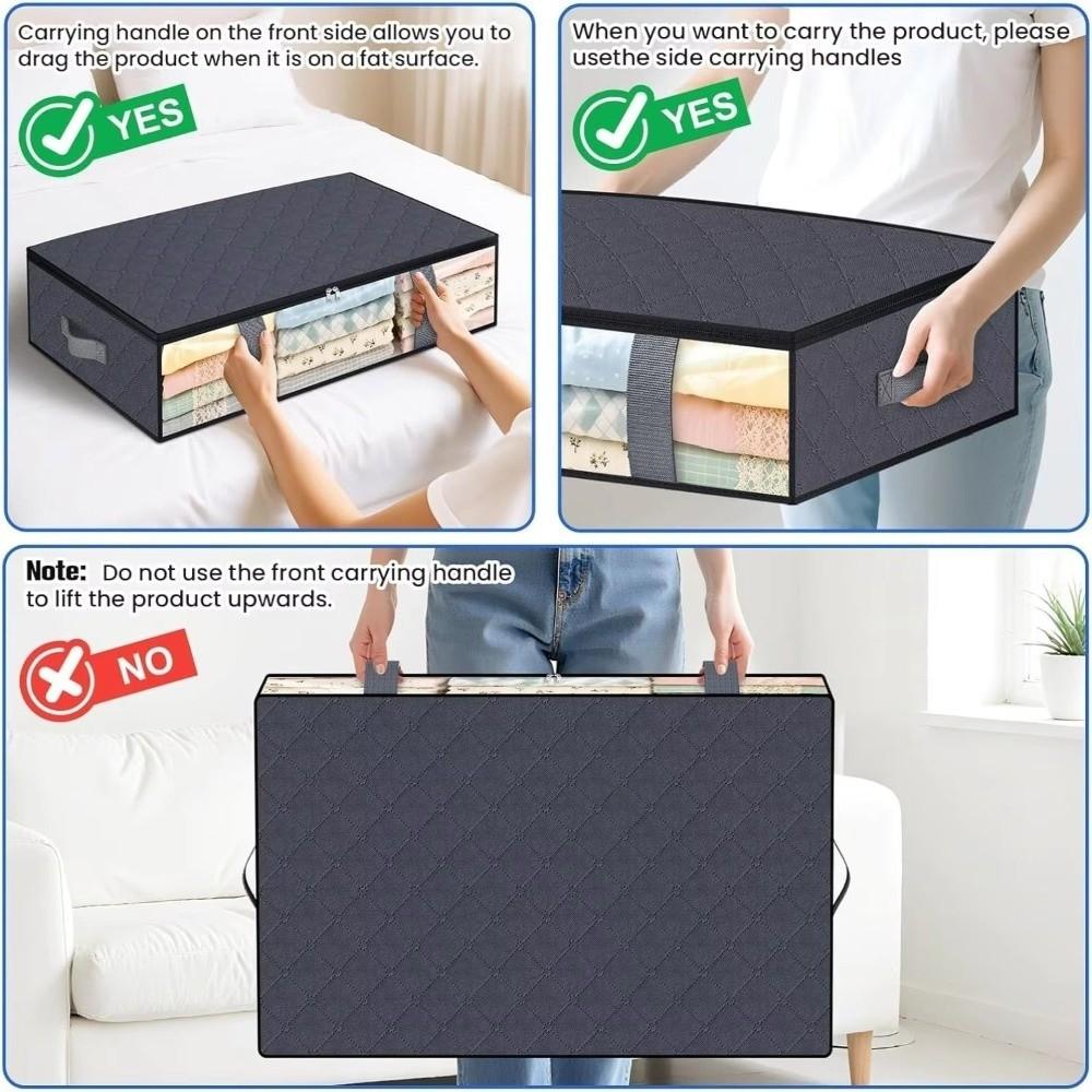 Space-Saving Under Bed Storage Containers Durable Fabric Shoe Storage Organizers For Home Storage