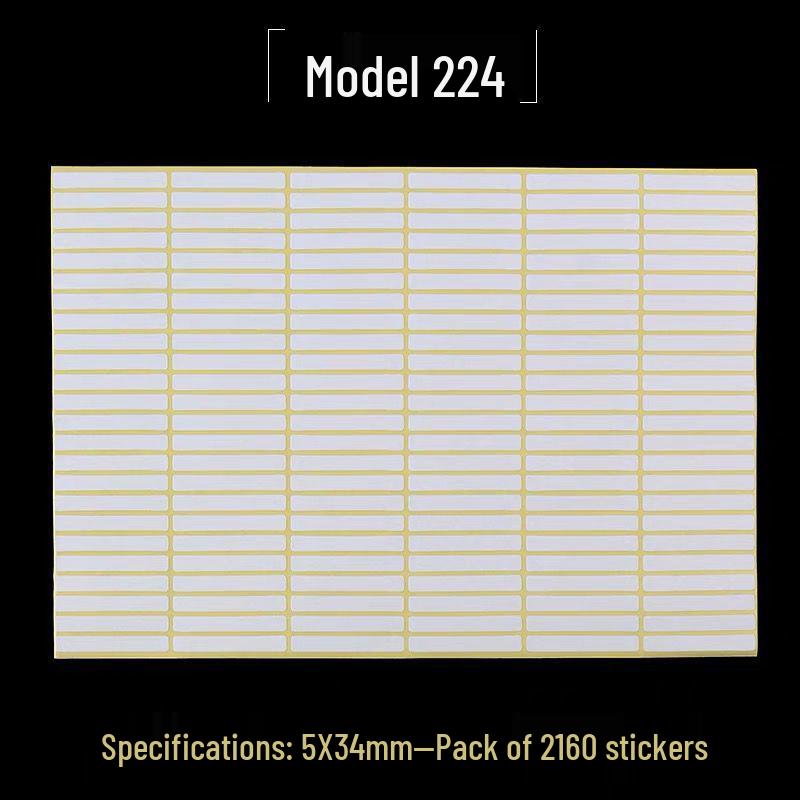 A5 Adhesive Matte White Label Stickers - Printable, Writable, Removable Name Tags