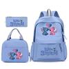 Large Capacity Schoolbag with Shoulder Strap; Student Three-piece Pencil Case Set