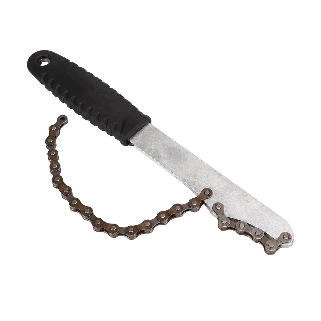 Bike Cassette Chain Wrench Steel Ergonomic Design Bike Chain Whip Tool for Outdoor Mountain Bike Repair