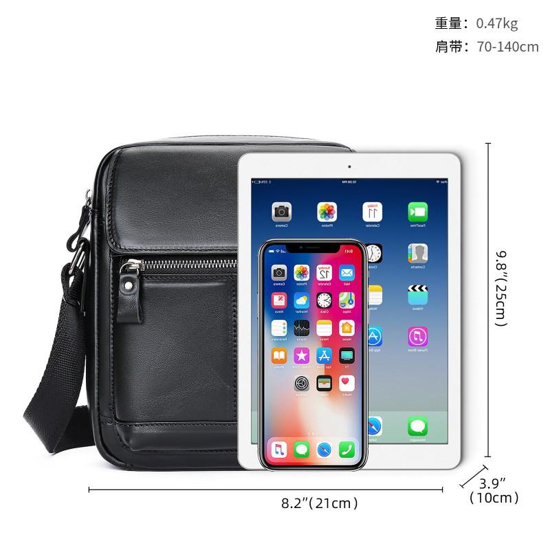 Men's Genuine Leather Shoulder Bag Crossbody Top Layer Cowhide New Business Casual