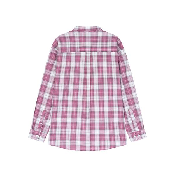 PALAP Unisex Poplin Oversized Check Shirt_Pl26S3Sh060_Pk