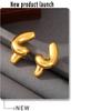 European-American Design Spiral Stud Earrings: Minimalist Stainless Steel Bestsellers for Autumn & Winter
