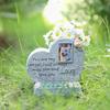 Photo Frame Design Pet Memorial Stone Waterproof Resin Pet Tombstone  Lawn Garden