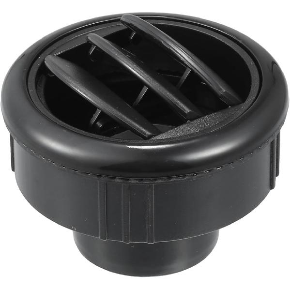 ACROPIX 87mm 75mm Redondo Preto Saída de Ventilação AC Universal para RV Ônibus Barco Iate Caravana com Tubo de Conexão - Pacote com 1