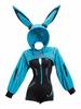 Mobbunny Beautiful Cosplay Bunny Rabbit Cyber Moe Long Outfit Coat Black Women's Costume, Anime/Game Girl, Style, Style, Cool, Cute, Sportswear,