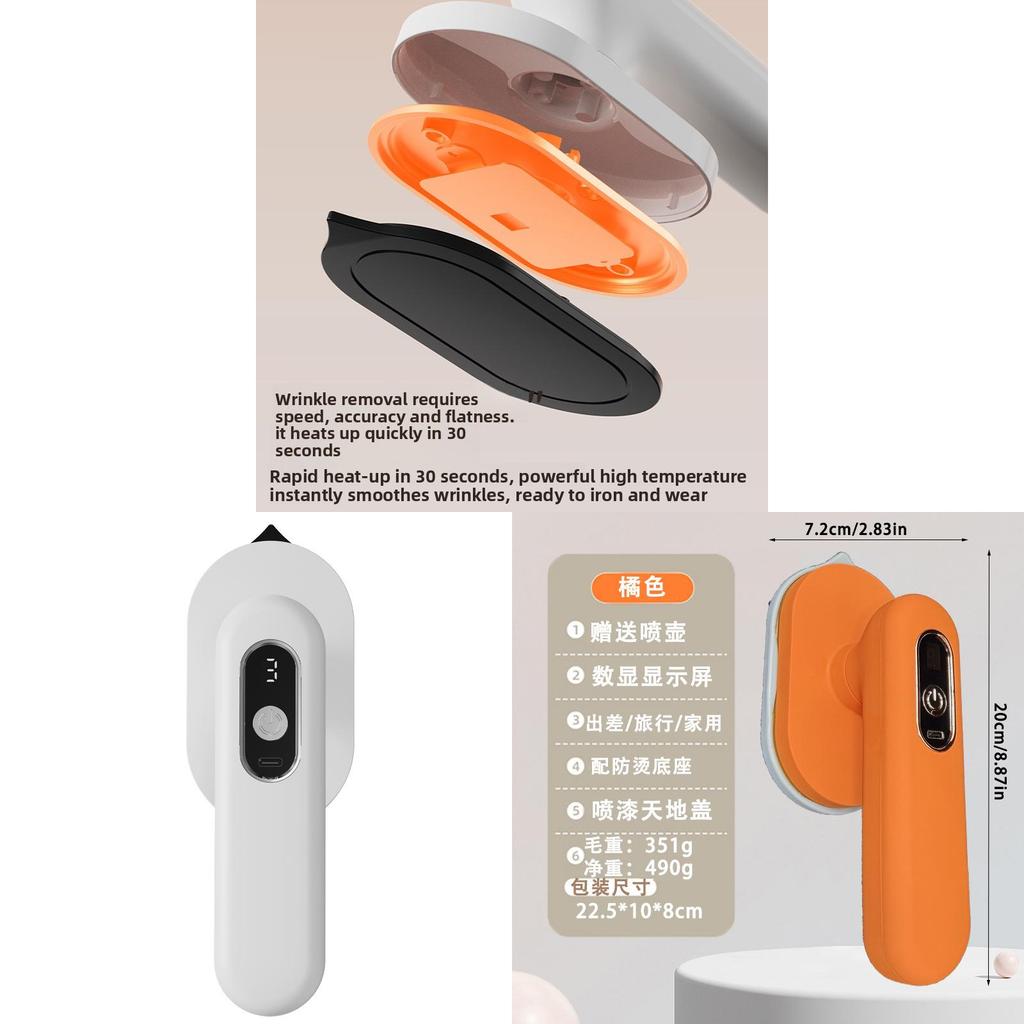 Portable Wireless Clothing Steamer With Ceramic Heating For Travel And Home Use