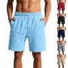 Men's Loose Fit Cloth Shorts with Elastic Waistband and Drawstring for Comfortable Everyday Wear